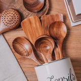 7-Piece Teak Tree Utensil Set