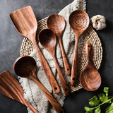 7-Piece Teak Tree Utensil Set